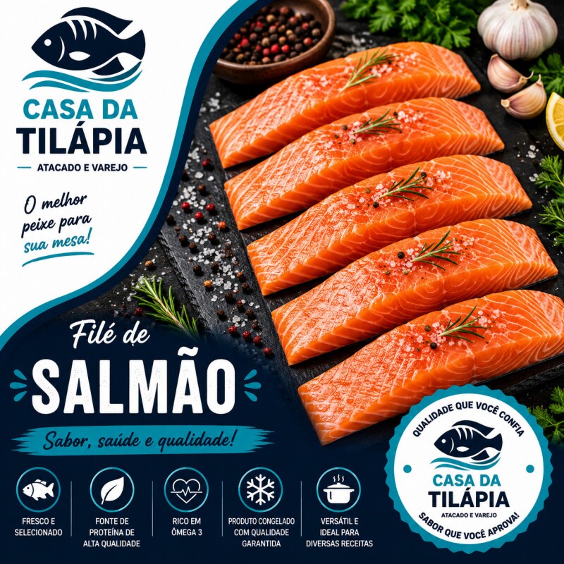 FILÉ DE SALMÃO 01 Kg FILÉ DE SALMÃO 01 Kg