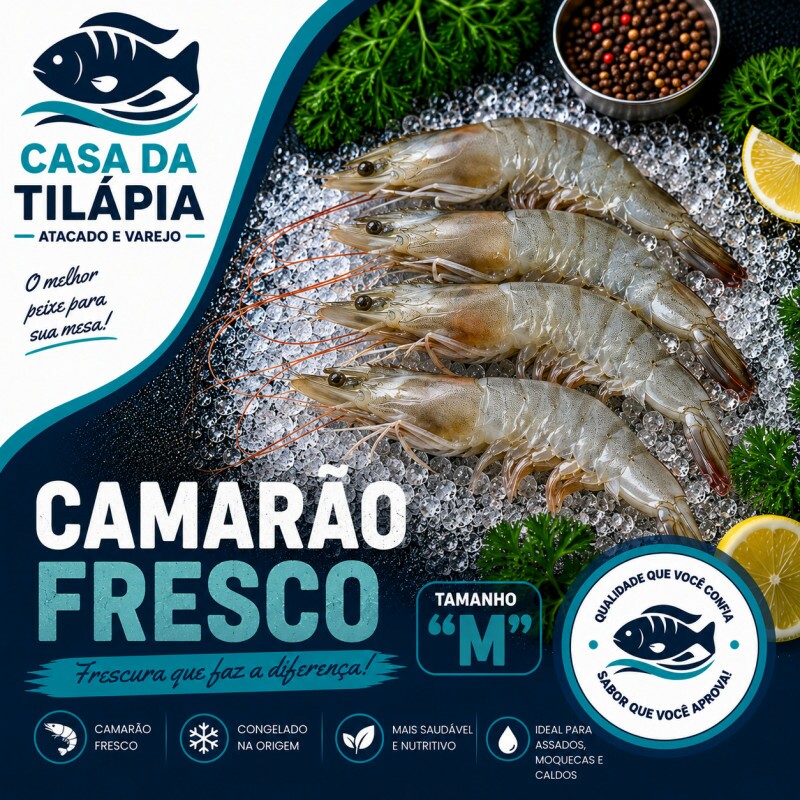 CAMARÃO FRESCO M 01 Kg