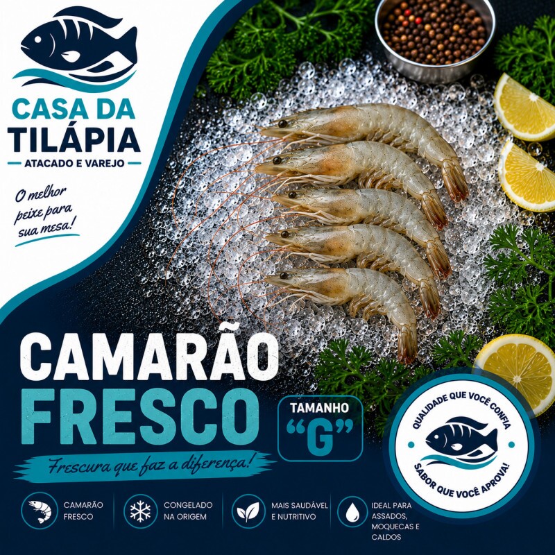 CAMARÃO FRESCO G 01 Kg
