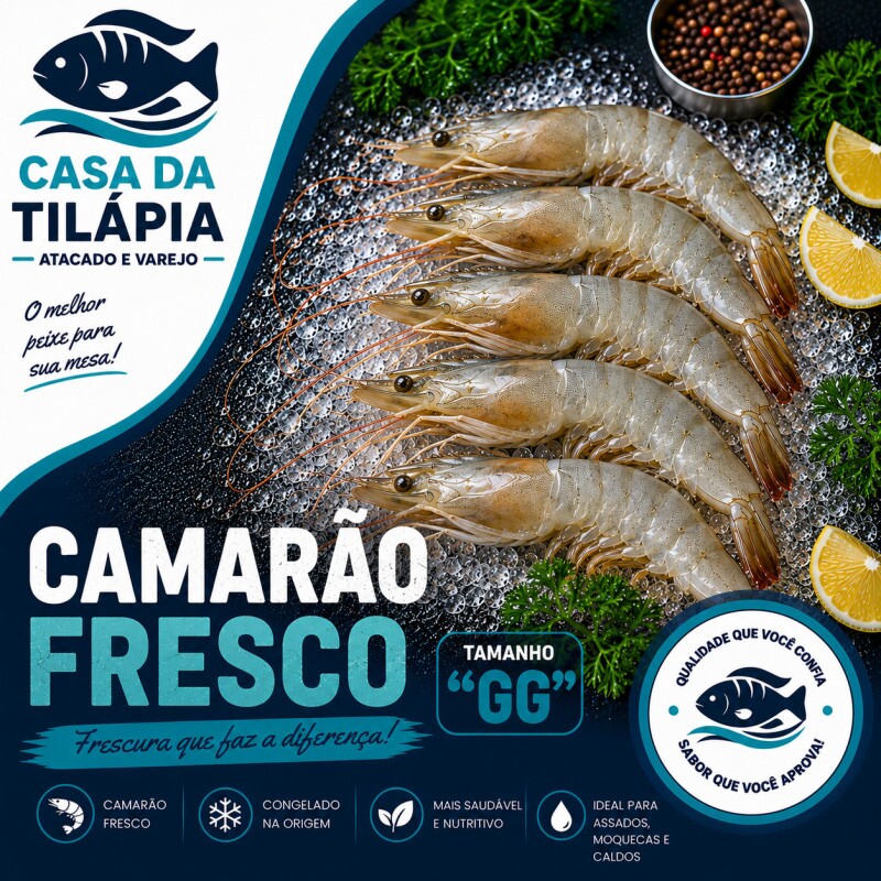 CAMARÃO FRESCO GG 01 Kg