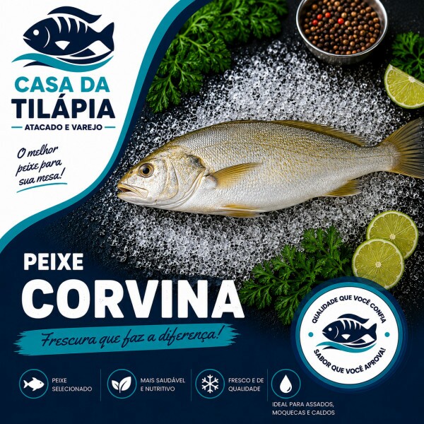 PEIXE CORVINA INTEIRO 01 KG